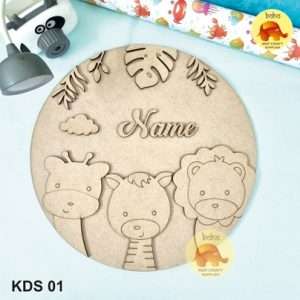 JUNGLE ANIMAL CUSTOMISED NAME PLATE